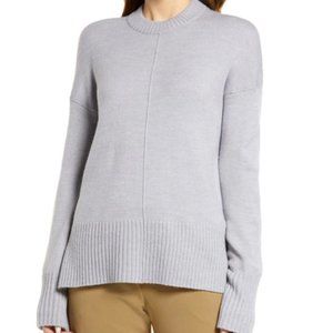 NORDSTROM Wide Sleeve Sweater In Grey Dark Charcoal Heather